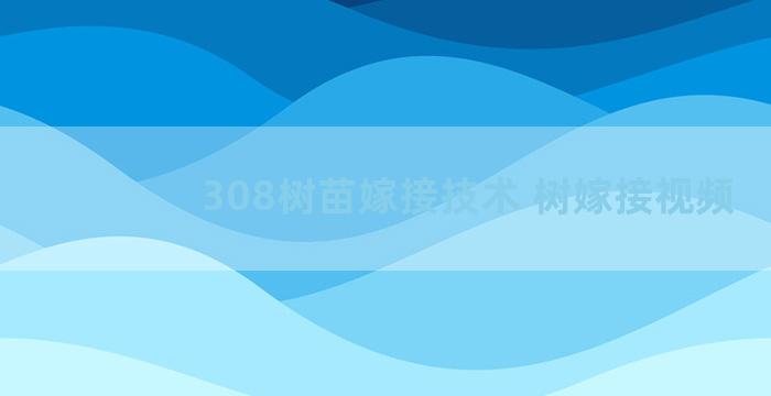 308树苗嫁接技术 树嫁接视频